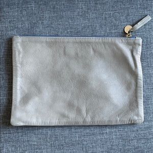 Clare V Gray Leather Clutch